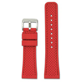 Perforated Sport Silicone Watch Band | Red