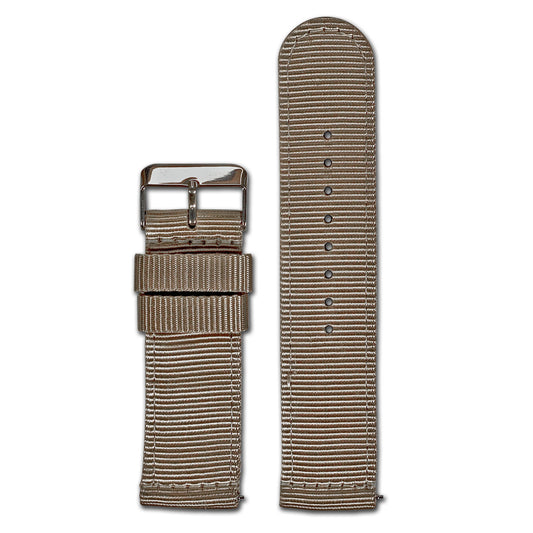 Quick Release Watch Band | Nylon | Two-Piece | Beige