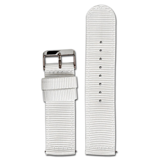 Quick Release Watch Band | Nylon | Two-Piece | White