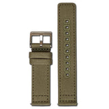 Quick Release Watch Band | Olive | Canvas | Two-Piece | Match Stitch