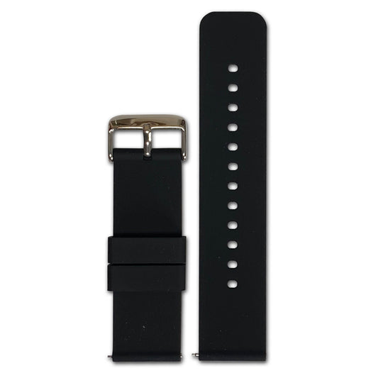 20mm Smart Watch Band | Quick Release | Silicone | Black