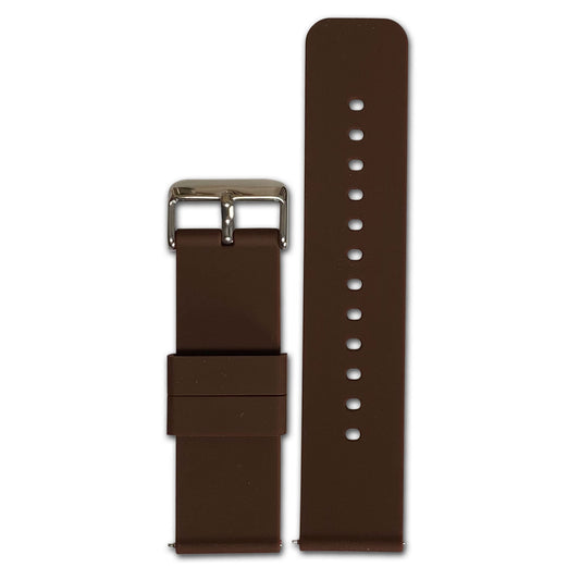 22mm Smart Watch Band | Quick Release | Silicone | Brown