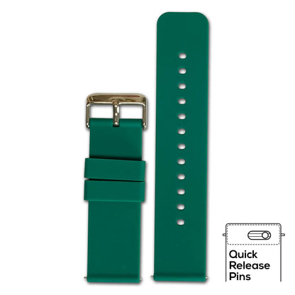 Quick Release Watch Band | Green | Silicone | Two-Piece