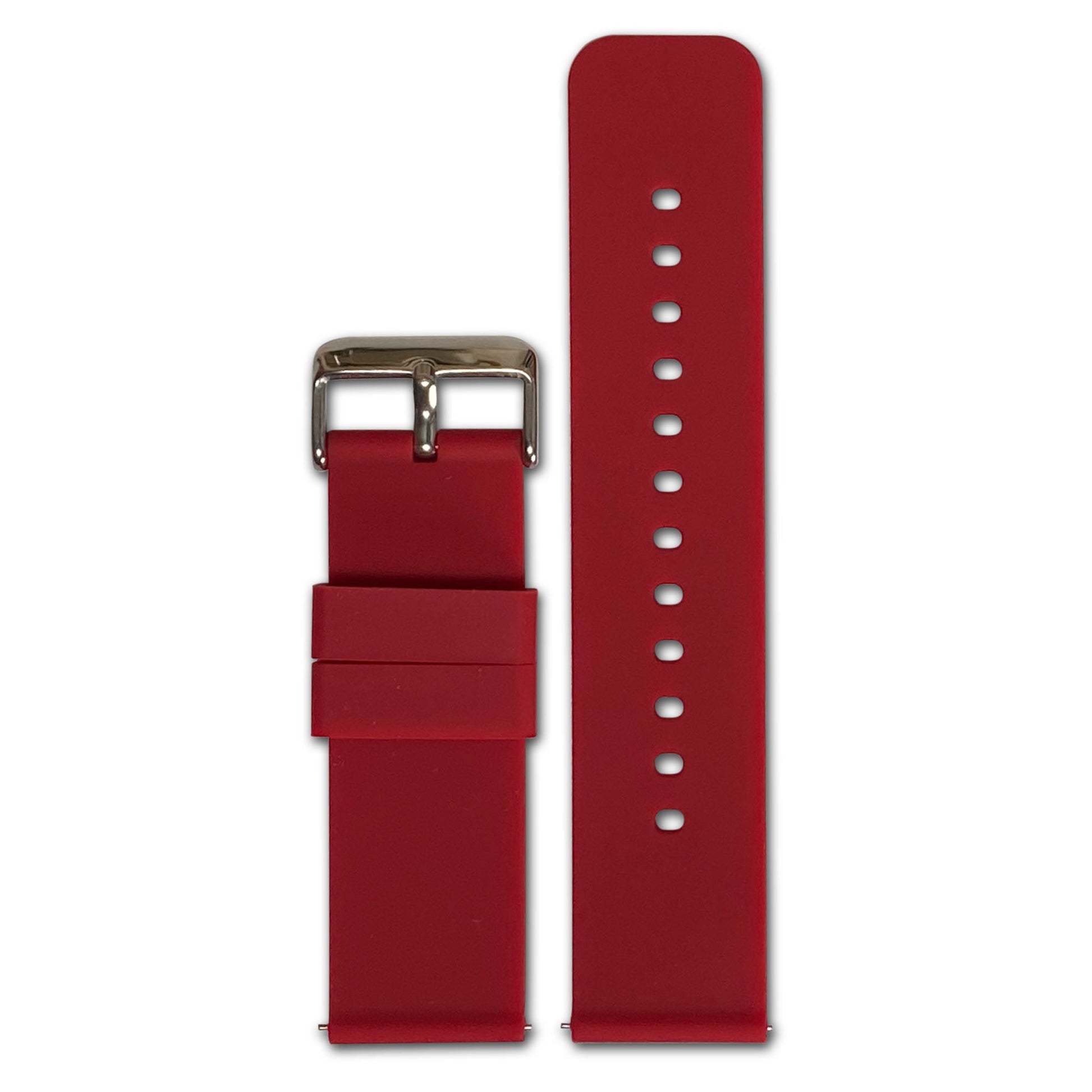 Quick Release Watch Band | Maroon | Silicone | Two-Piece