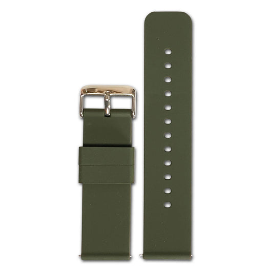18mm Smart Watch Band | Quick Release | Silicone | Olive