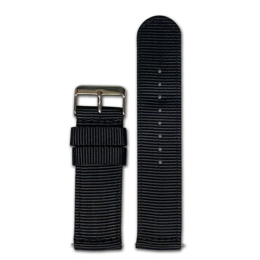 Quick Release Watch Band | Nylon | Two-Piece | Black