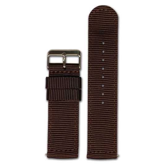 Quick Release Watch Band | Nylon | Two-Piece | Brown