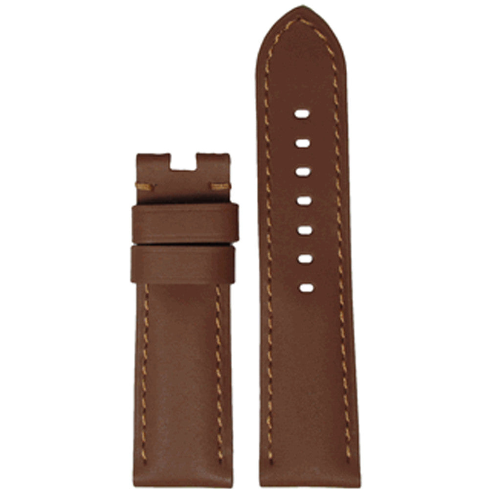 Soft Calf Leather Watch Band | Tan | Tan Stitch | for Panerai Deploy