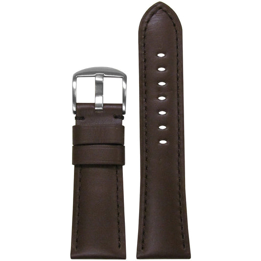 Soft Calf Leather Watch Band | Brown | Colored Stitch | for Panerai Radiomir