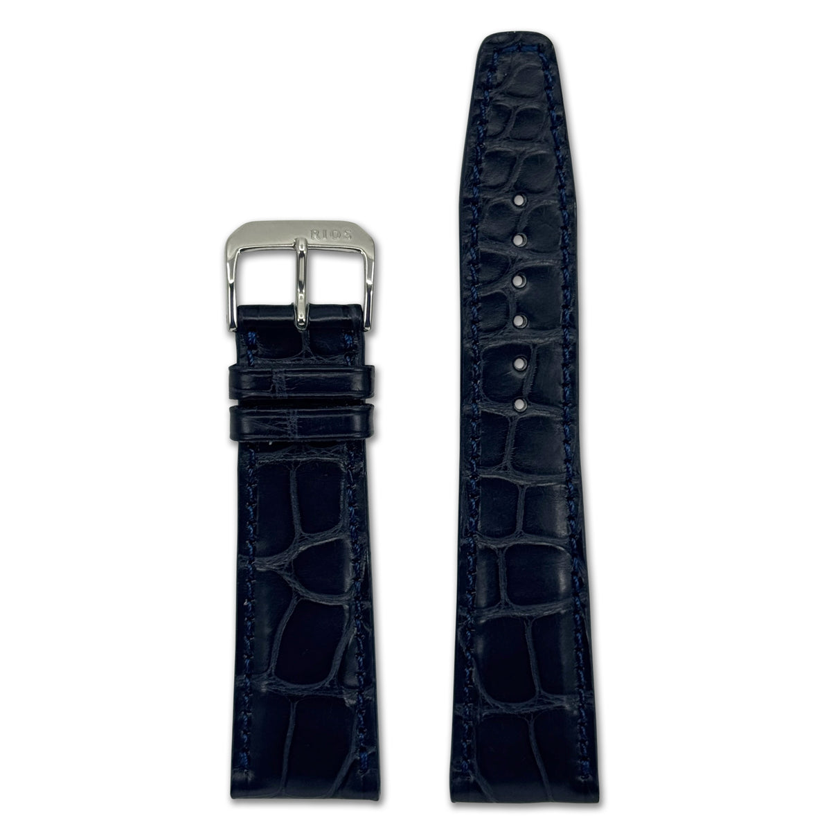 Genuine Alligator Watch Band | Spitfire | IWC Style | Ocean Blue