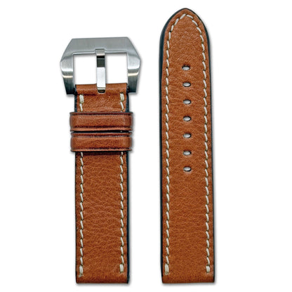 Genuine Certified Organic Leather Watch Band | Starnberg | Cognac