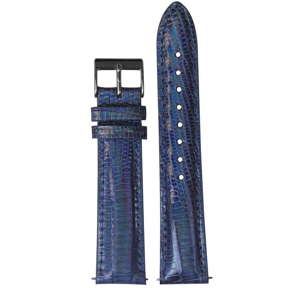 Quick Release | Teju Lizard Watch Band | Mermaid Blue | for Michele