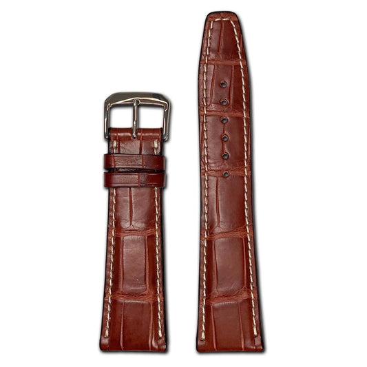 Genuine Alligator Watch Band | Thunderbird | IWC Style | Mahogany