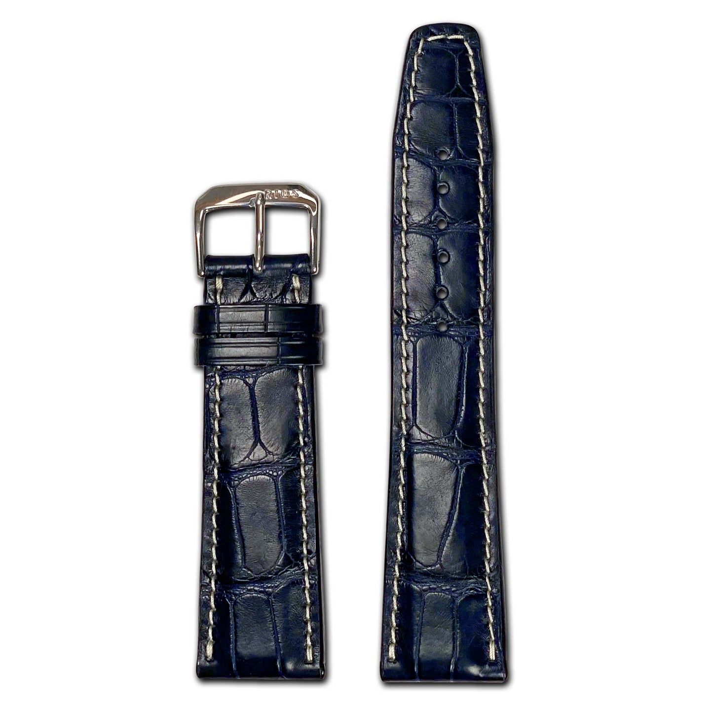 Genuine Alligator Watch Band | Ocean Blue | Thunderbird | IWC Style