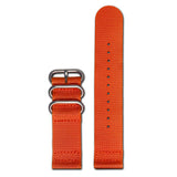 Ballistic Nylon Watch Band | Two-Piece | Orange | Brushed Hardware