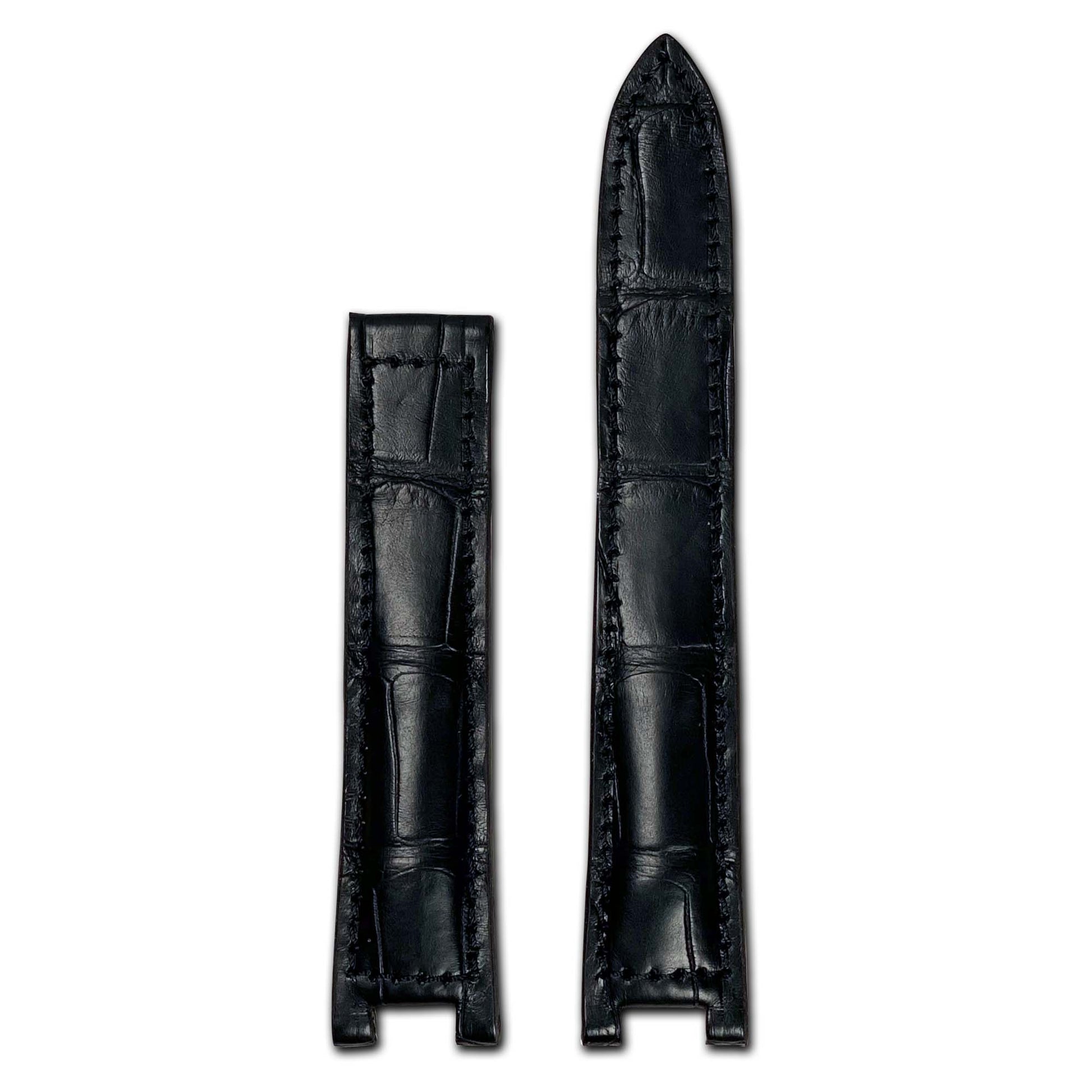 Genuine Alligator Watch Band | Versailles | Black | For Pasha de Cartier