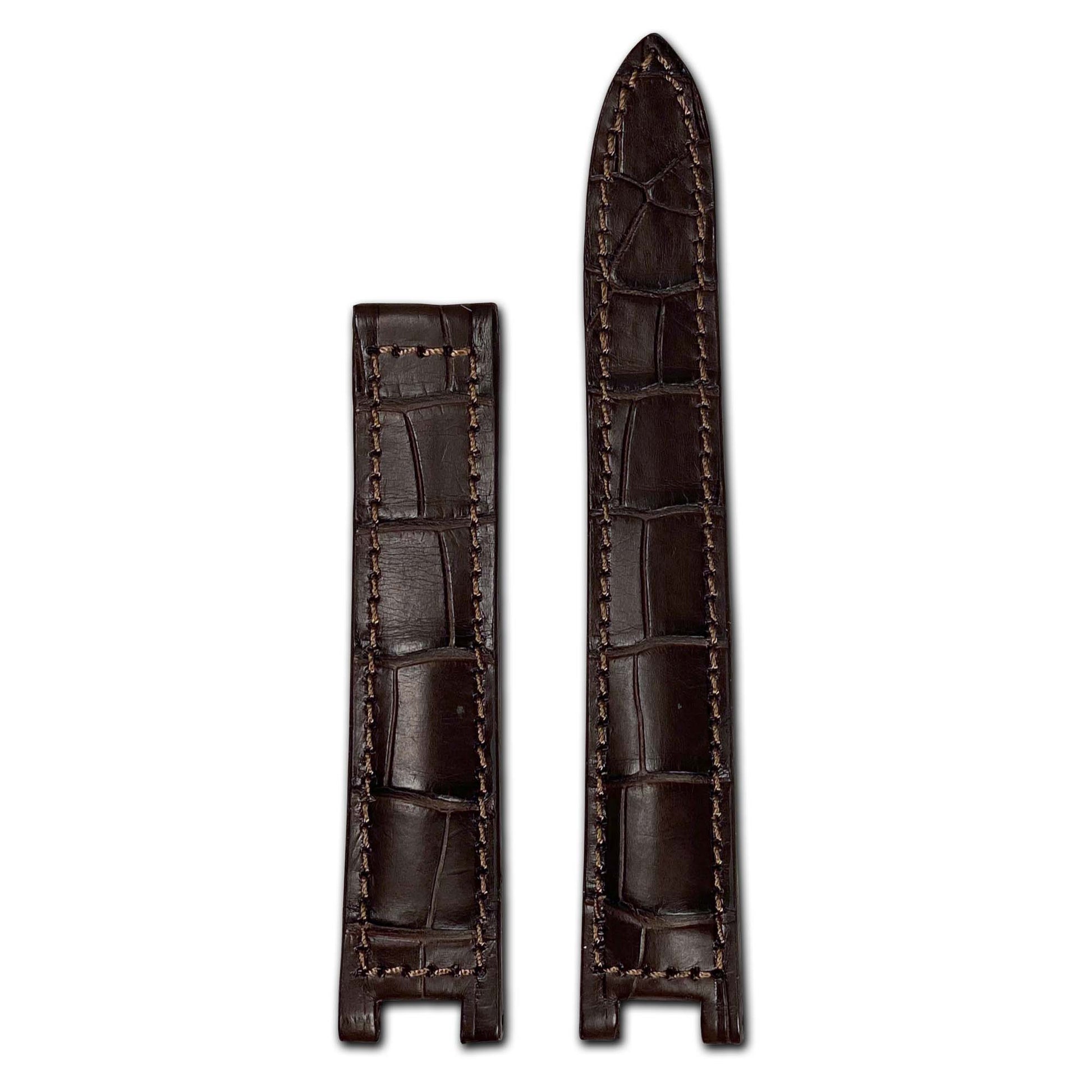 Genuine Alligator Watch Band | Mocha | Versailles | For Pasha de Cartier