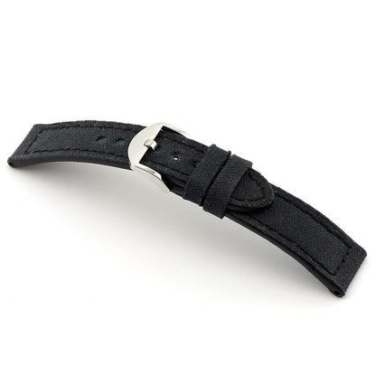 Genuine Canvas Watch Band | Virginia | Black