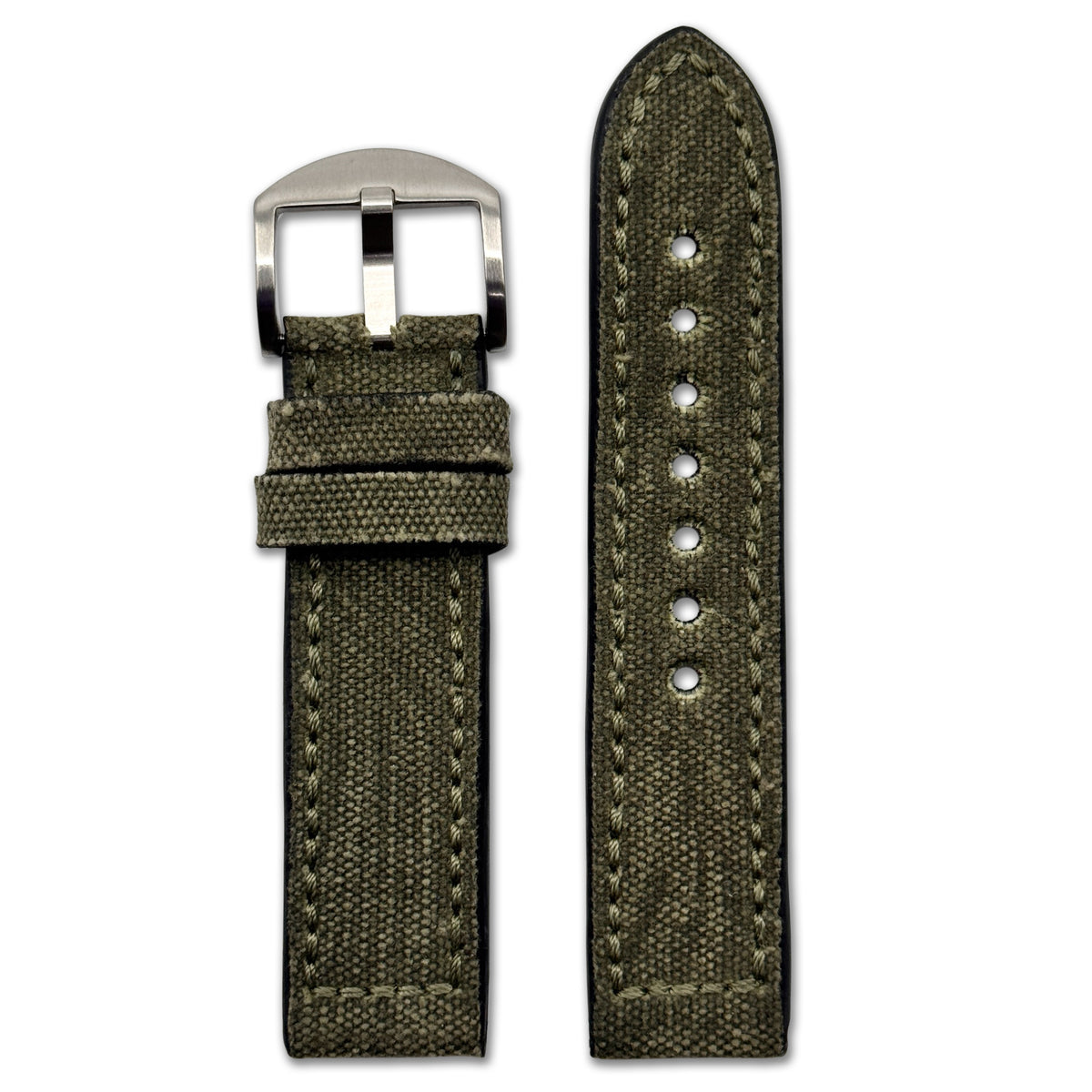 Genuine Canvas Watch Band | Virginia | Olive Drab