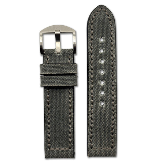 Genuine Canvas Watch Band | Virginia | Stone Grey