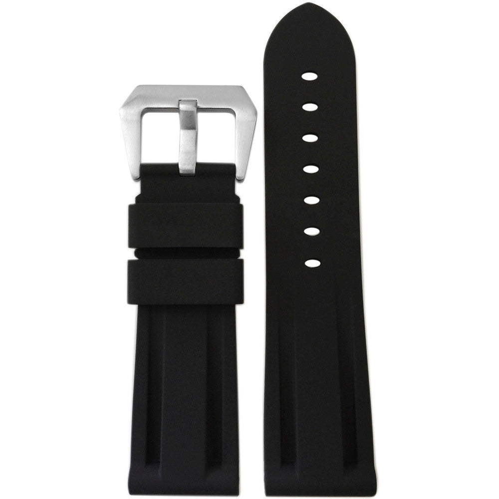 Waterproof Silicone Rubber Watch Band | Diver | Black | For Panerai