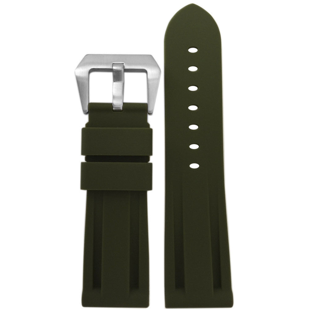 Waterproof Silicone Rubber Watch Band | Diver | Olive | For Panerai