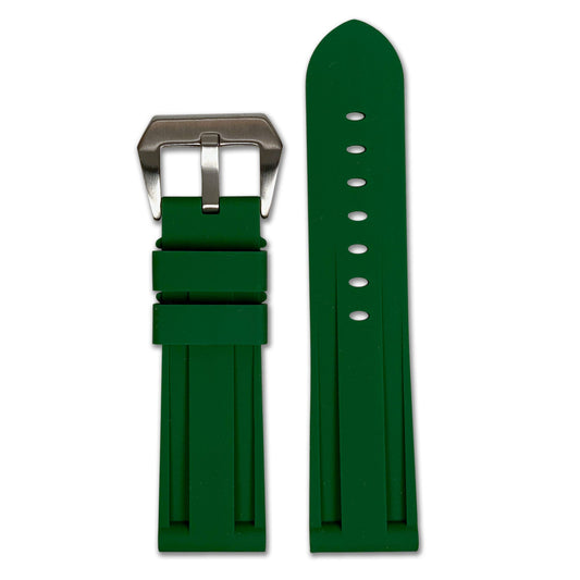 Waterproof Silicone Rubber Watch Band | Diver | Green
