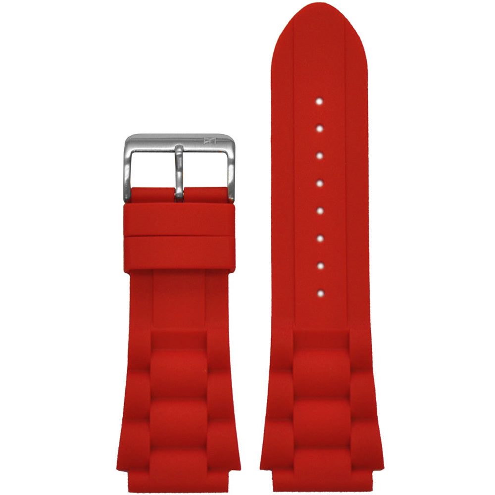 Waterproof Silicone Watch Band | Red | Oyster | Diver