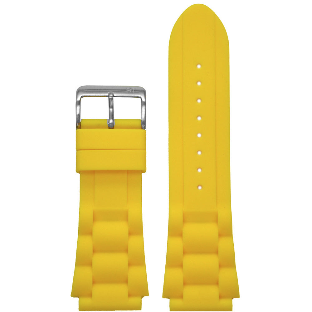 Waterproof Silicone Watch Band | Yellow | Oyster | Diver