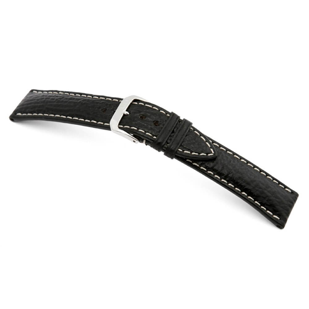 Genuine Shark Watch Band | Black | Wave | Water Resistant