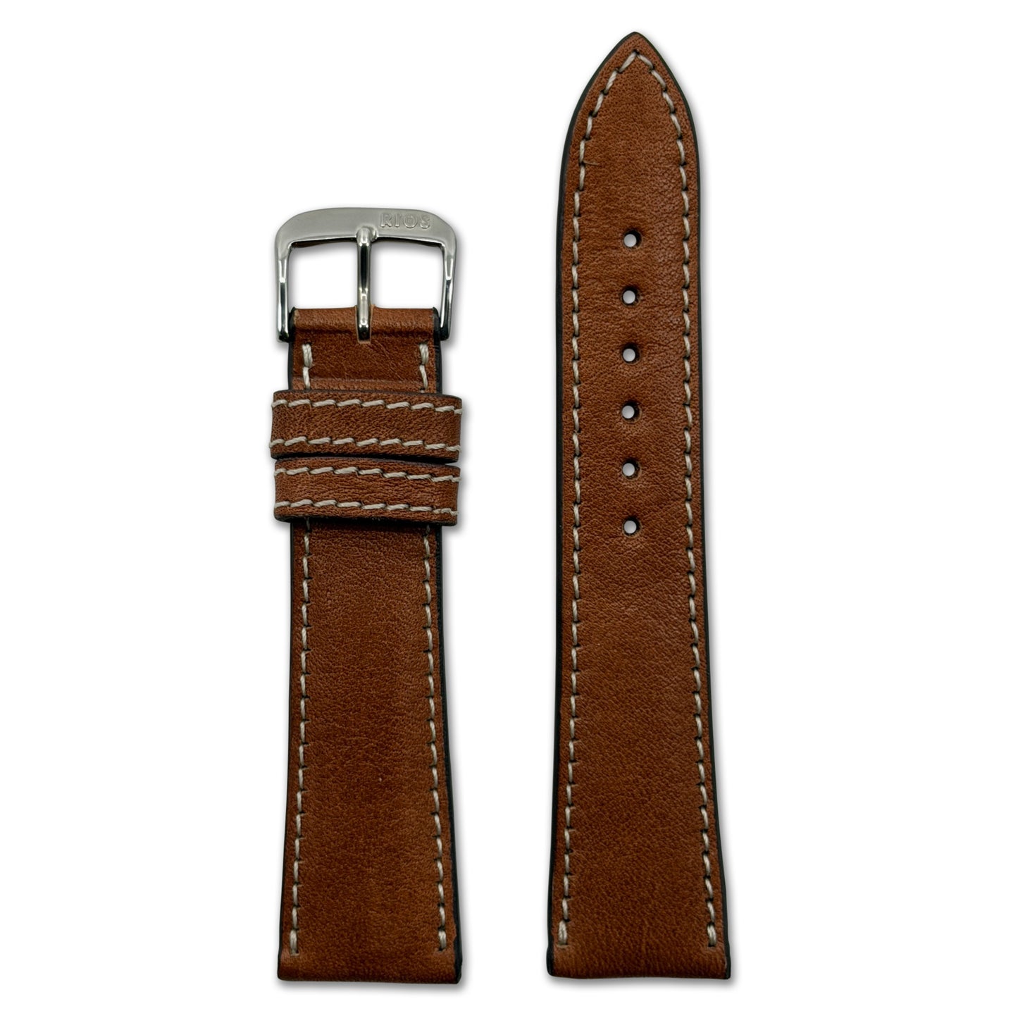 Genuine Certified Organic Leather Watch Band | Weilheim | Cognac