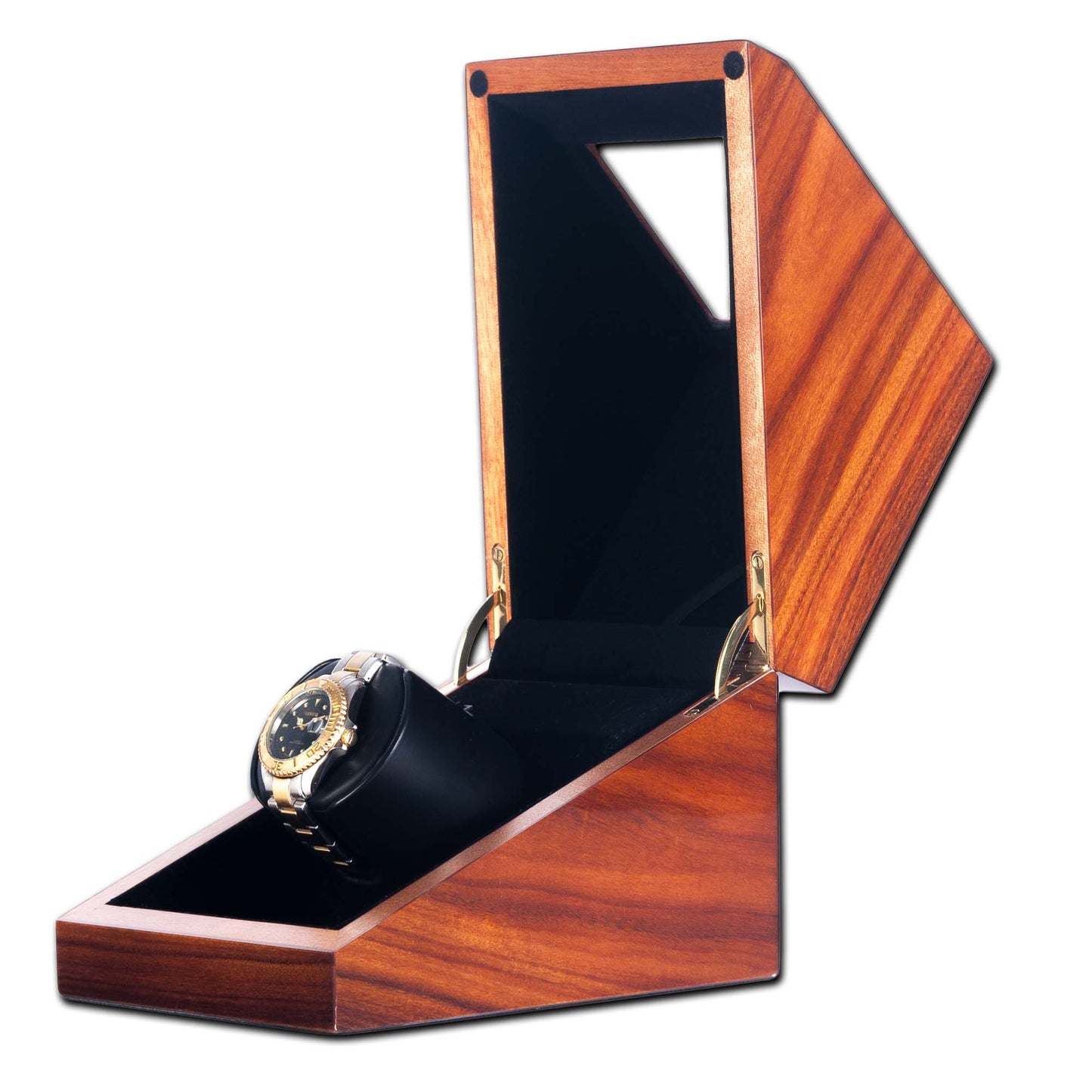 Watch Winders | Sienna 1 | Teak | Single Watch | Rotorwinder or Programmable | Open