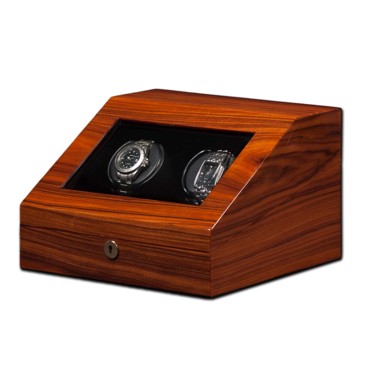 Watch Winders | Sienna 2 | Teak | Double Watch | Rotorwinder or Programmable | Closed
