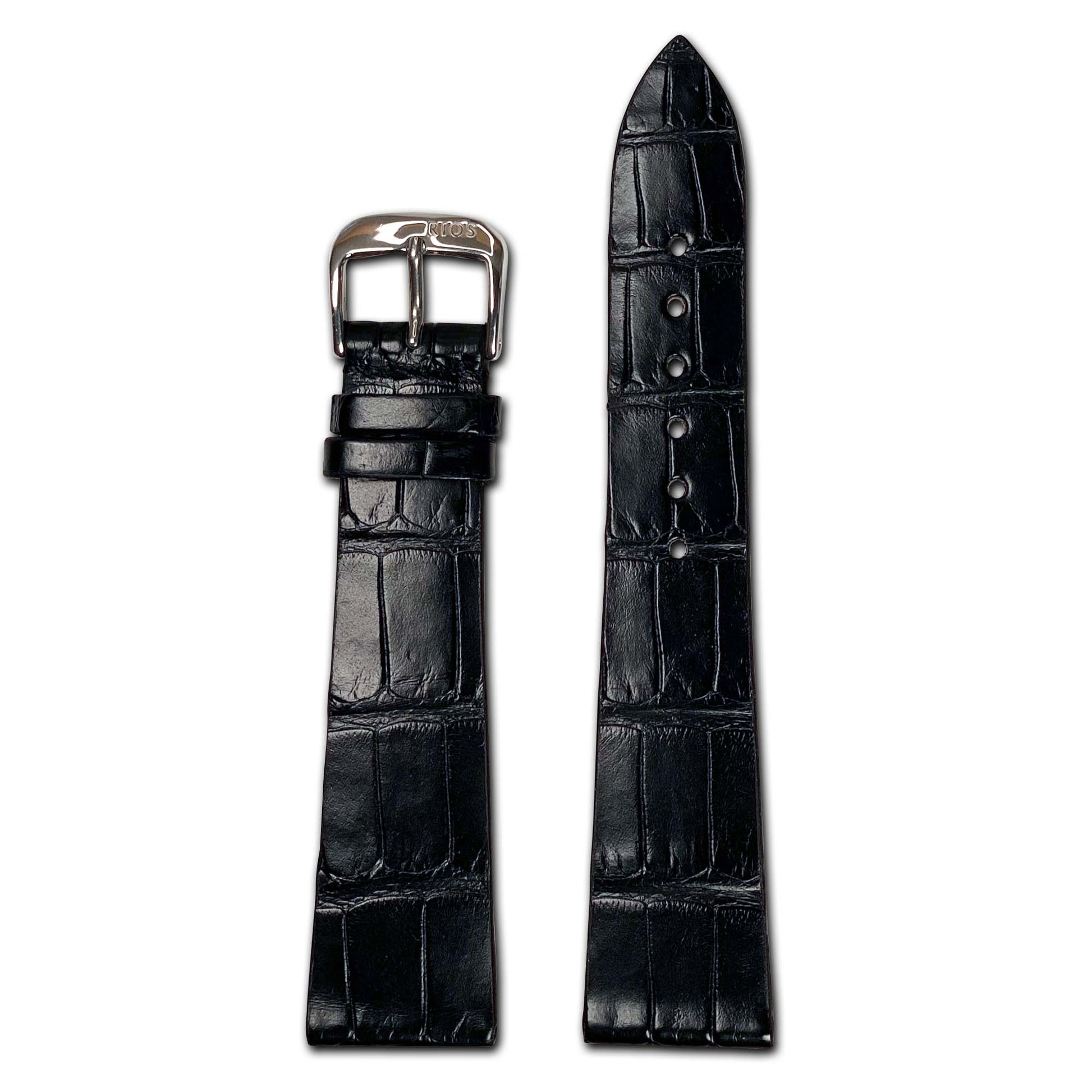 Genuine Alligator Watch Band | Black | Zurich | For Patek Philippe